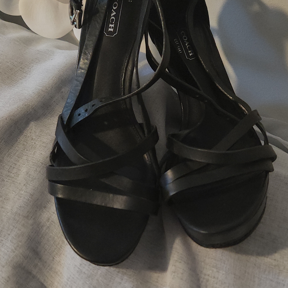 Coach Black Strappy Women's Sandals